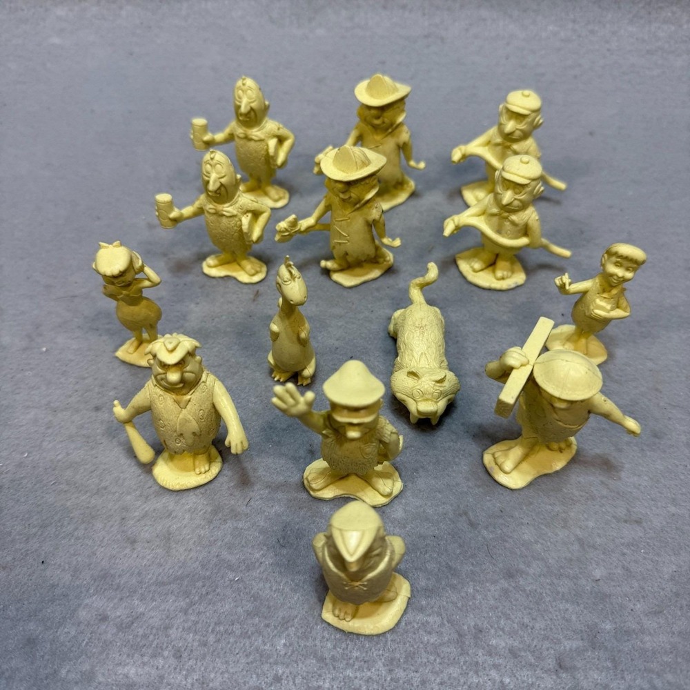 Vintage 1961 Flintstones Marx Playset 14 Figure Lot Replacement Pieces